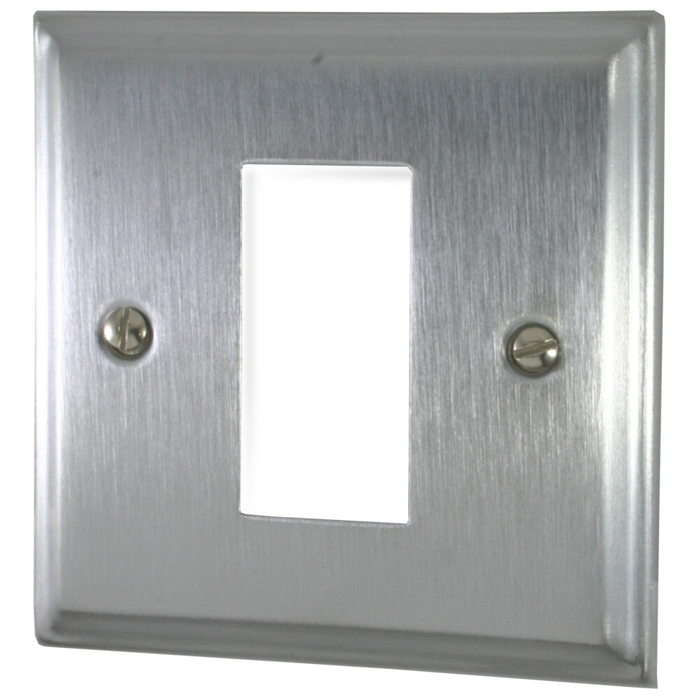 Deco Satin Chrome 1 Gang 1 Mod Euro