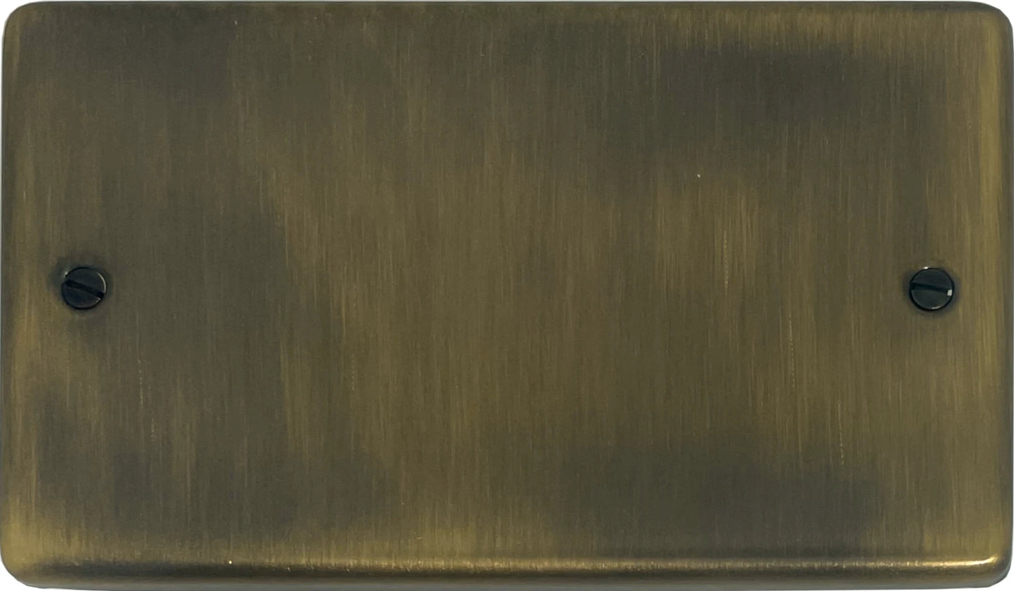 Contour Antique Brass 2 Gang Blank