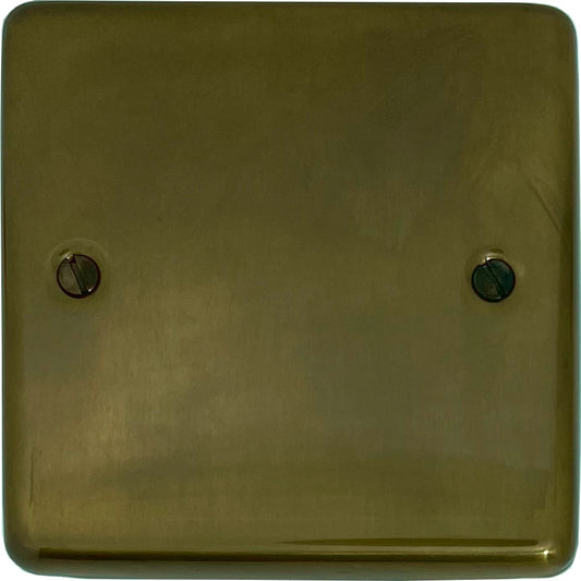 Contour Medium Bronze 1 Gang Blank Plate