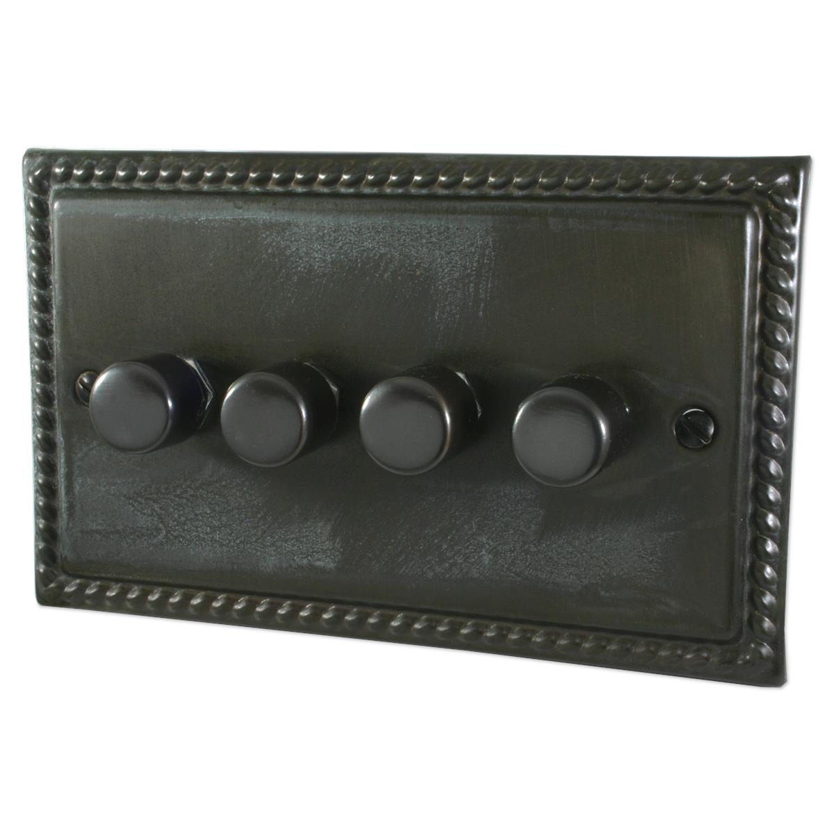 Georgian Verdigris 4 Gang LED Dimmer