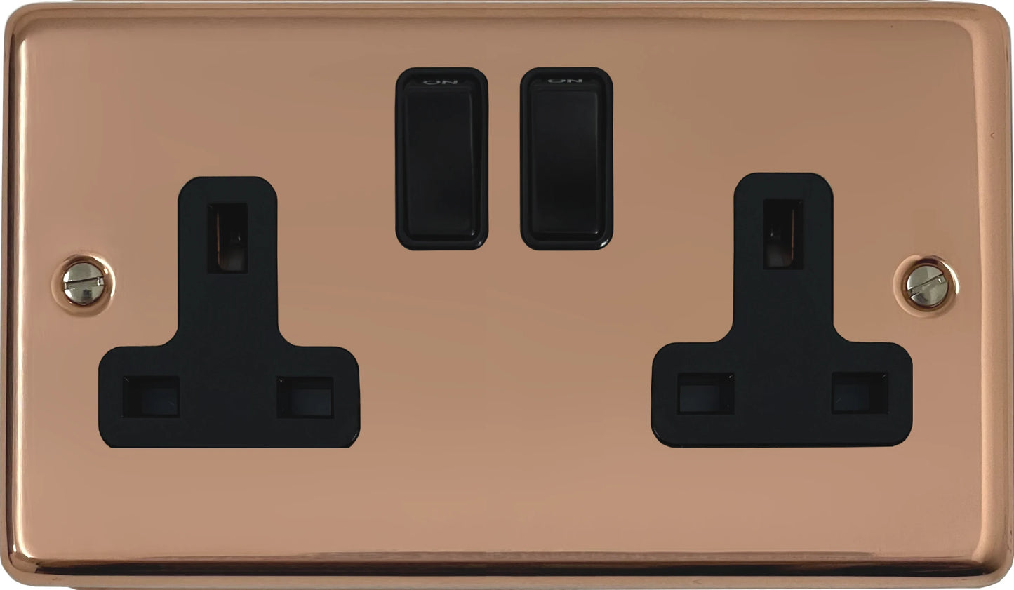 Contour Bright Copper 2 Gang Socket