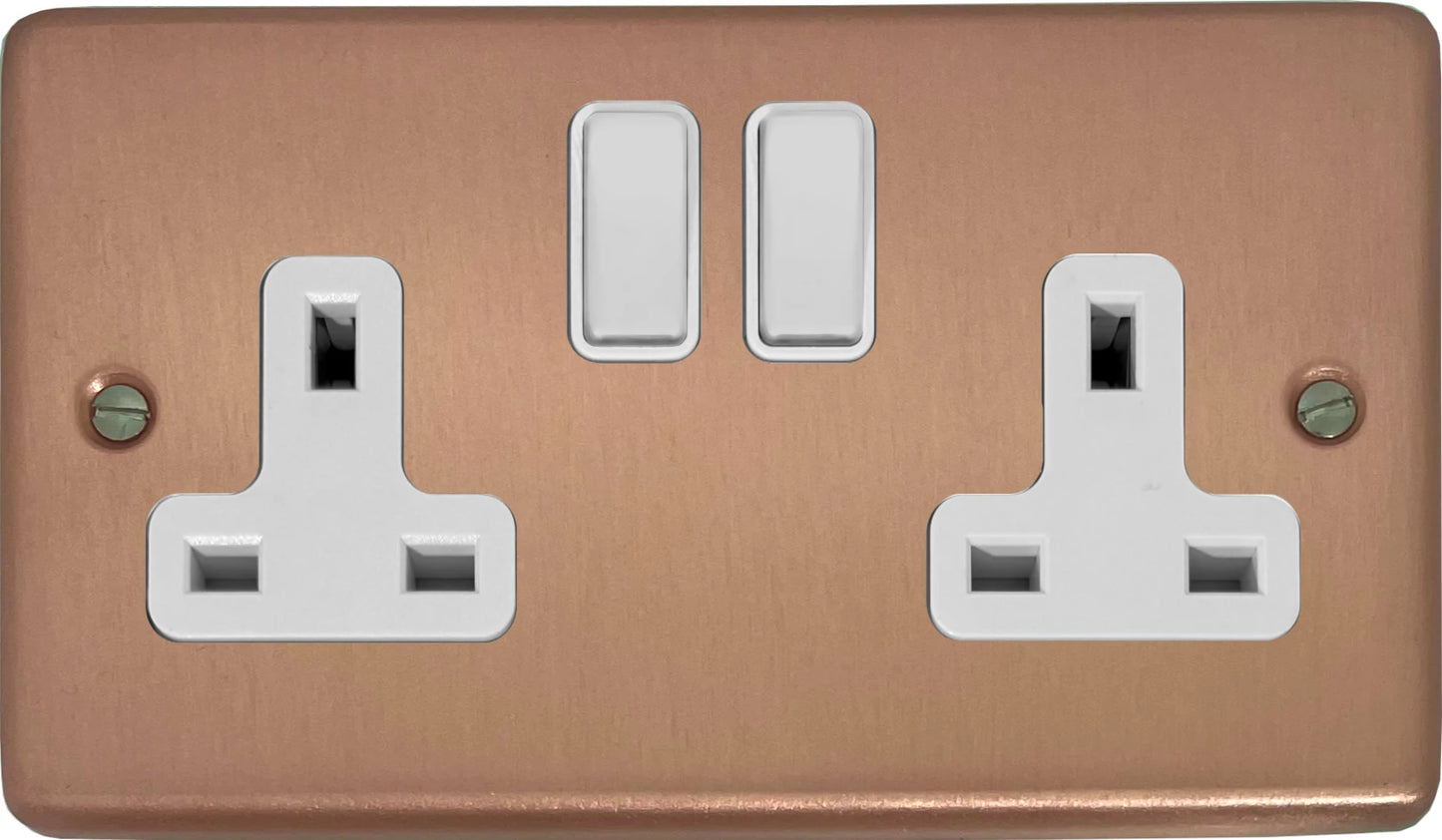 Contour Rose Gold 2 Gang Socket