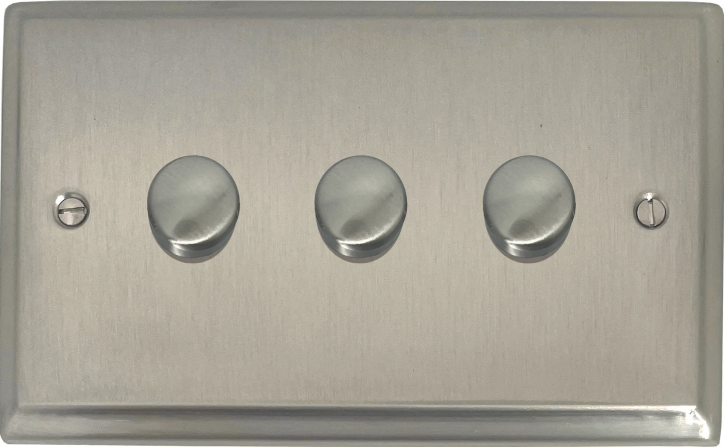Deco Satin Nickel 3 Gang 120W LED Dimmer