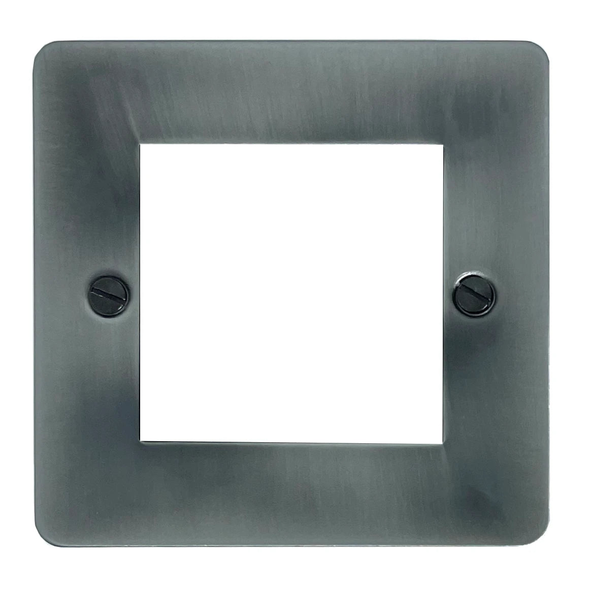 Flat Slate Effect 2 Gang Mod Plate & Frame