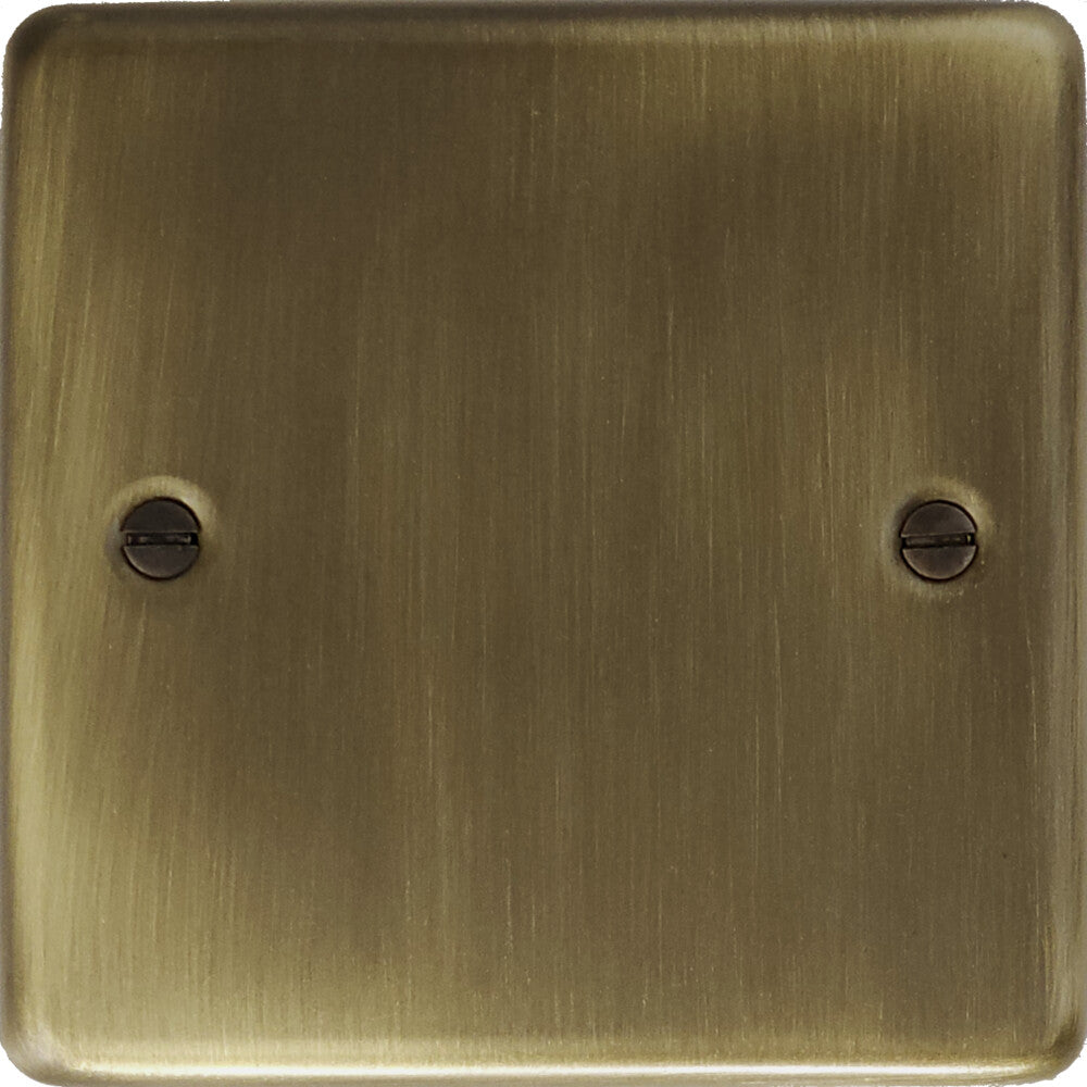 Contour Antique Brass 1 Gang Blank
