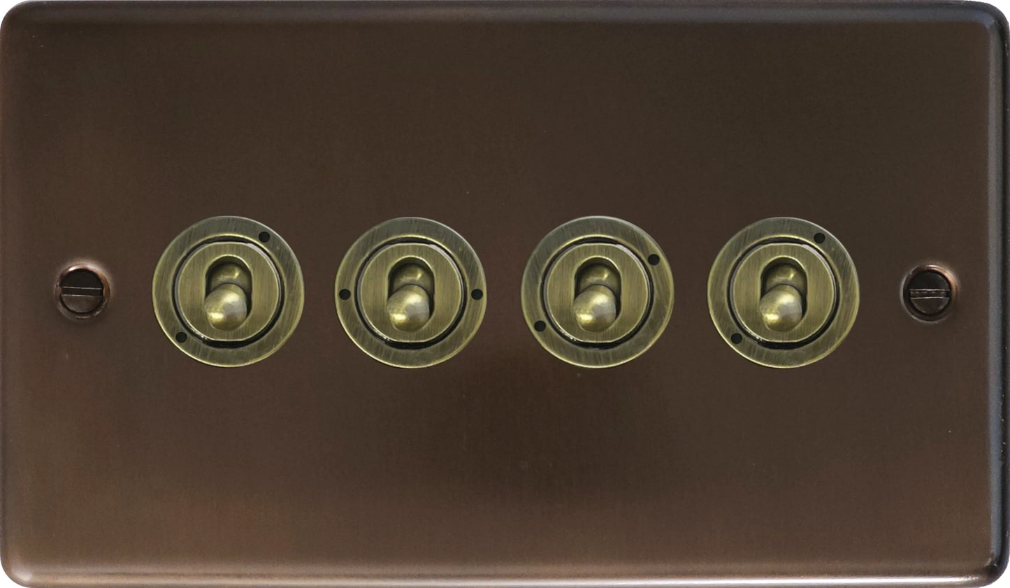 Contour Medium Bronze 4 Gang 2 Way Toggle