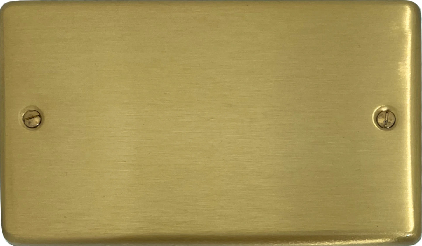 Contour Satin Brass 2 Gang Blank