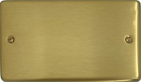 Contour Satin Brass 2 Gang Blank