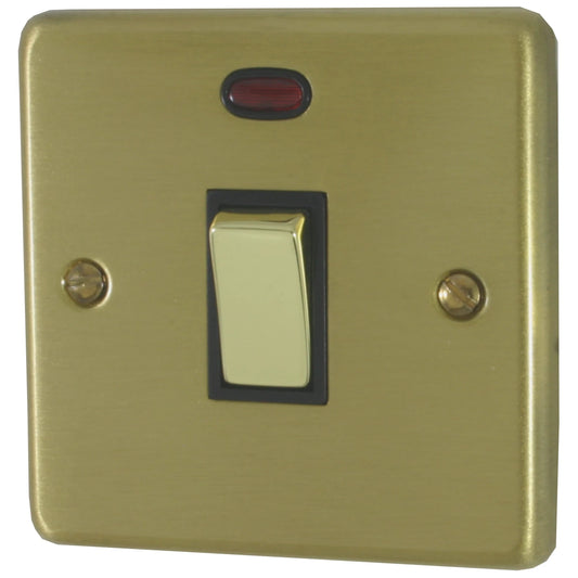 Contour Satin Brass 20A DP Switch