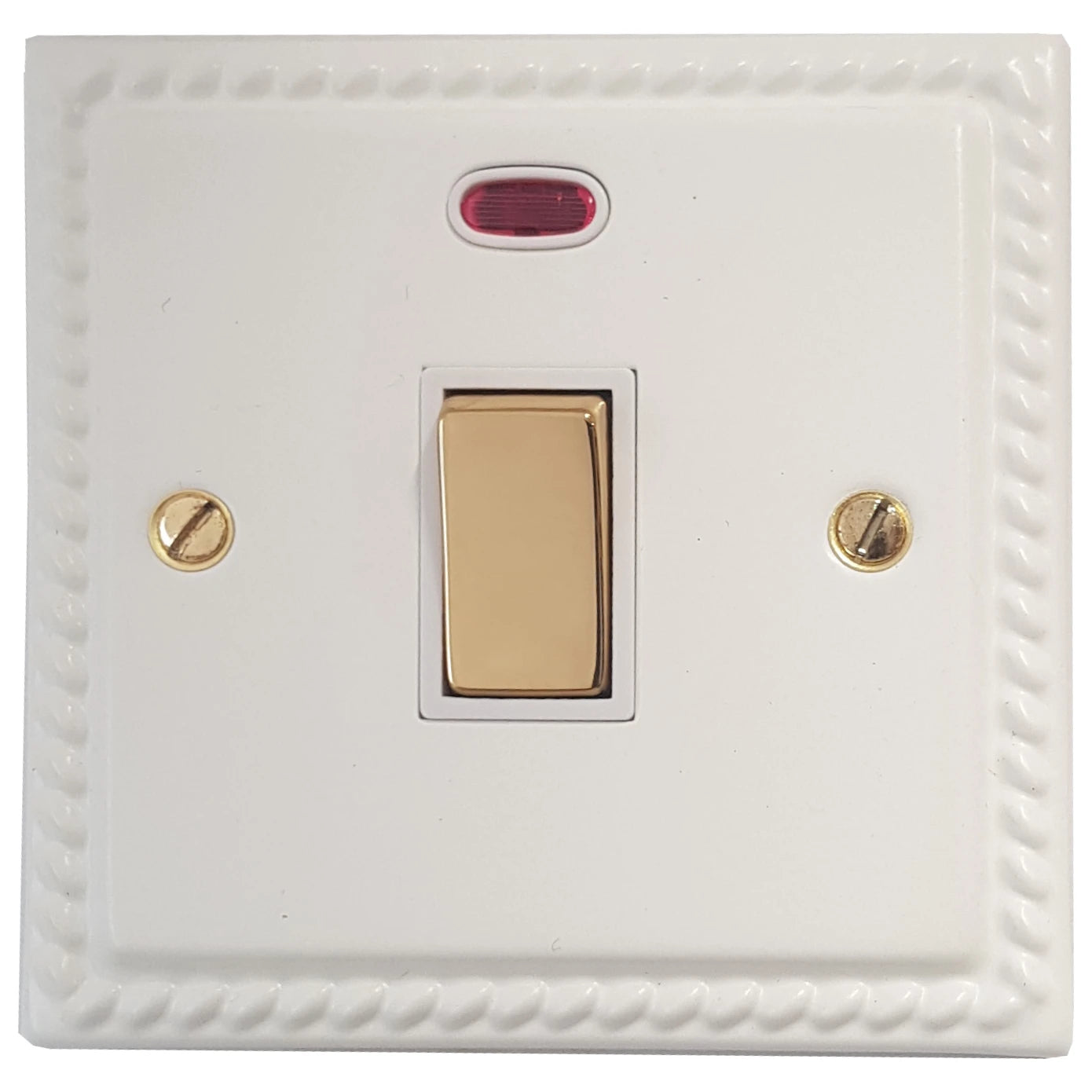 Georgian Flat White 20Amp Dp Switch & Neon