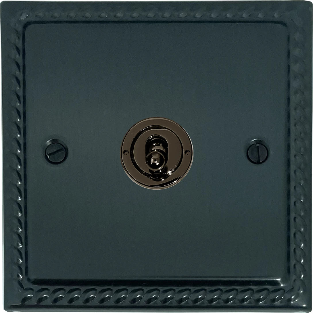 Georgian Black Bronze Intermediate Toggle Switch (Black Nickel Toggle)