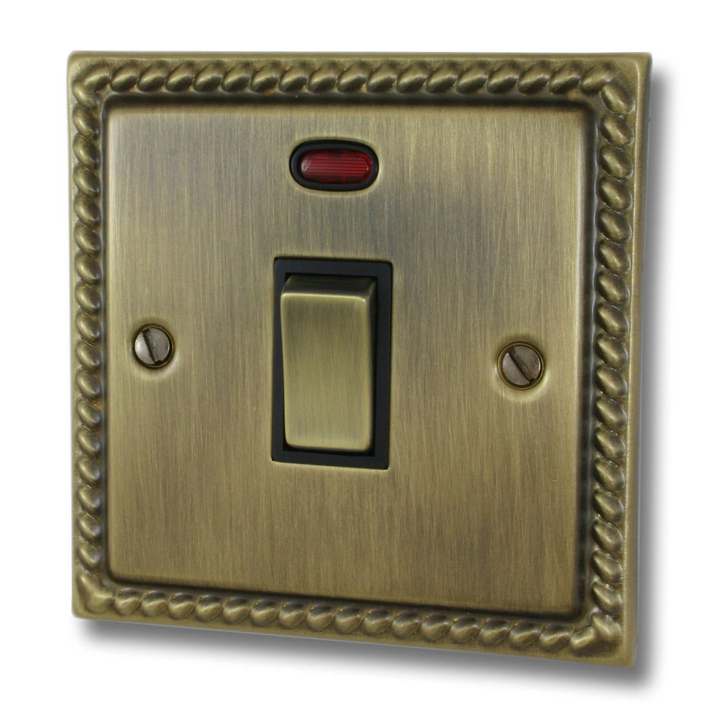 Georgian Antique Brass 20 Amp DP Switch (Brass Switch)