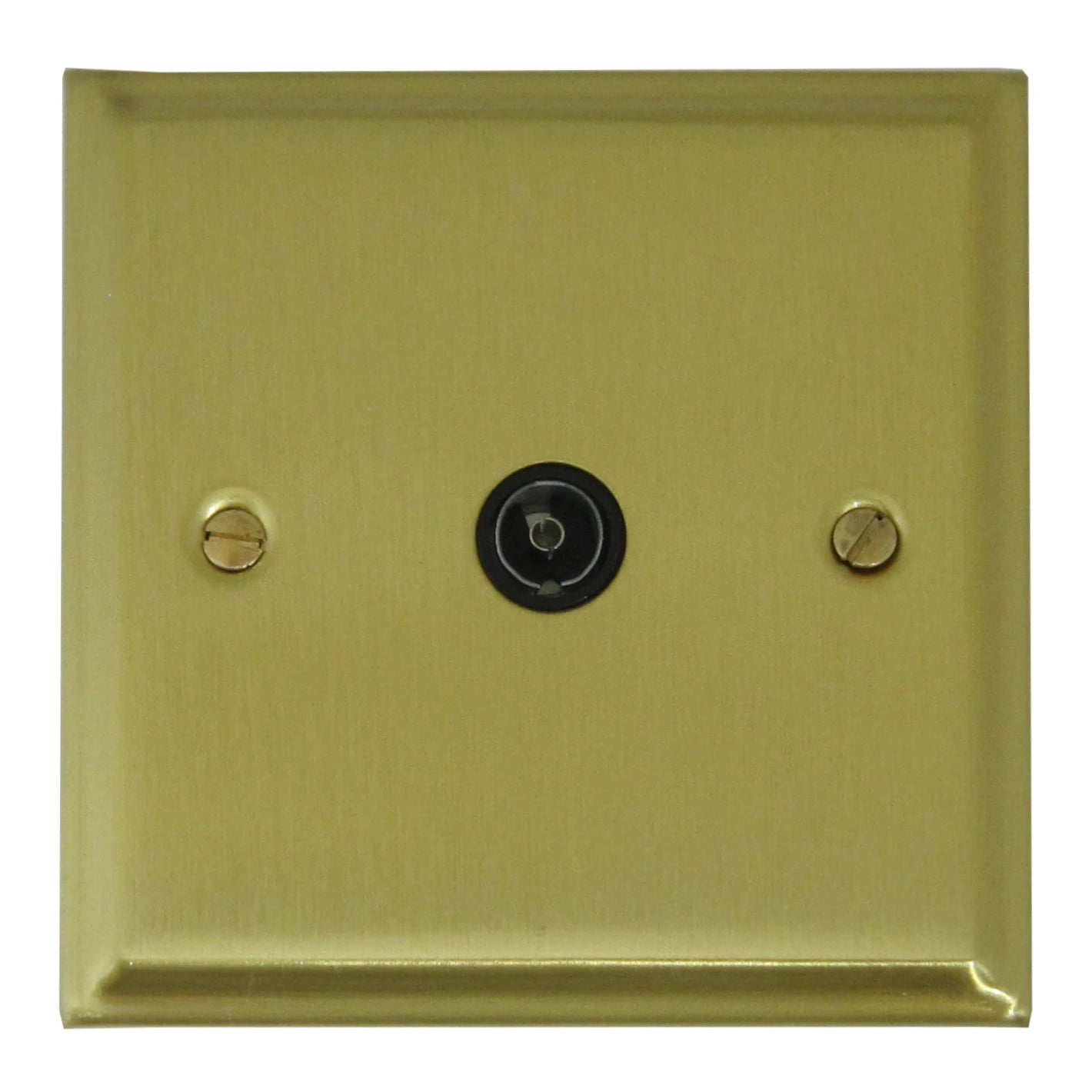 Deco Satin Brass 1 Gang Coax Point