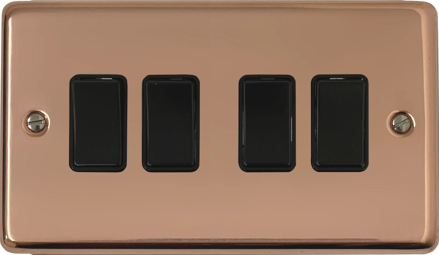 Contour Bright Copper 4 Gang Switch
