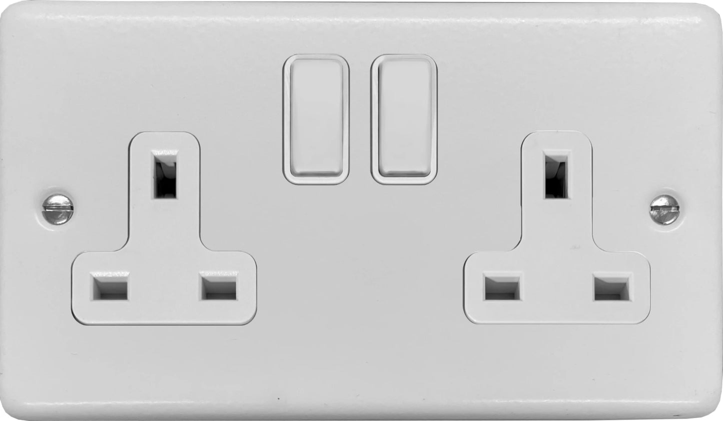 Contour Flat White 2 Gang Socket