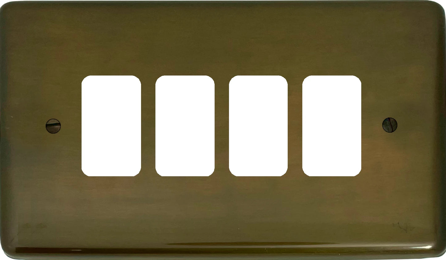 Contour Medium Bronze 4 Gang Grid Plate