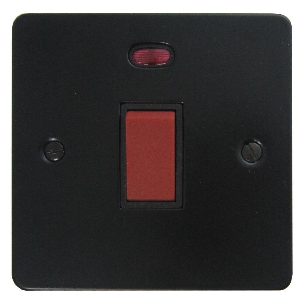 Flat Black 45 Amp DP Switch (Black Switch)
