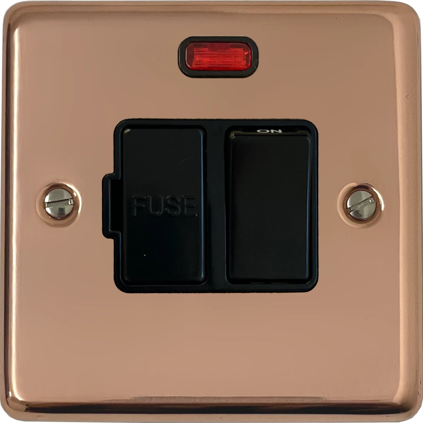 Contour Bright Copper Switched Fuse Spur with Neon (Black Switch)