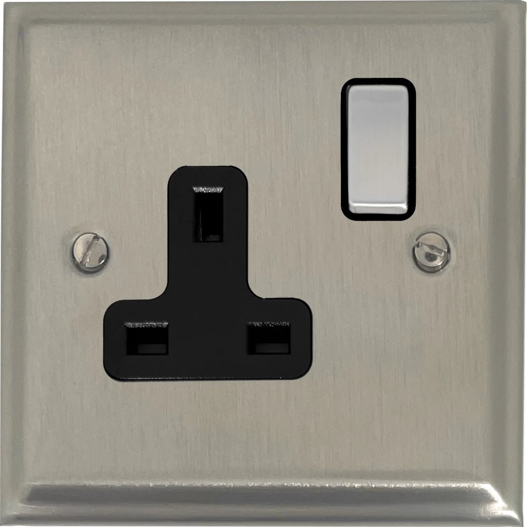 Deco Satin Nickel 1 Gang Socket