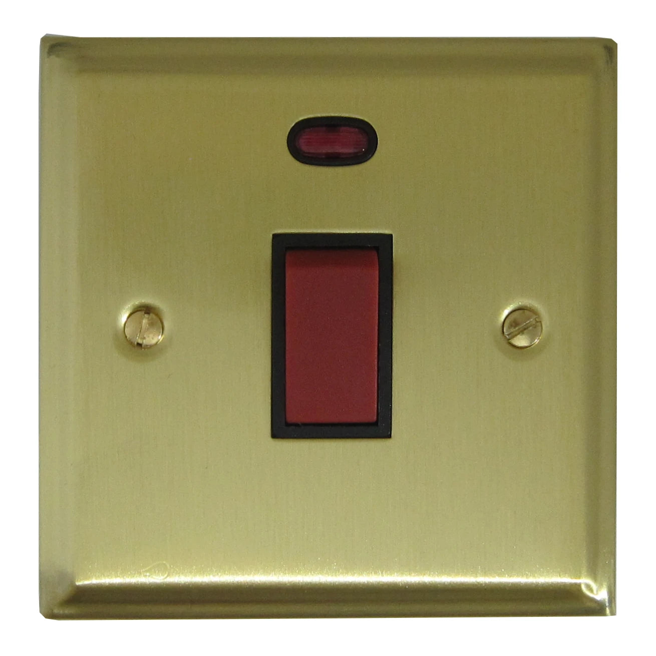 Deco Satin Brass 45Amp Dp Switch & Neon