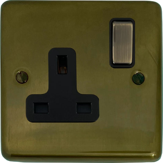 Contour Medium Bronze 1 Gang Socket