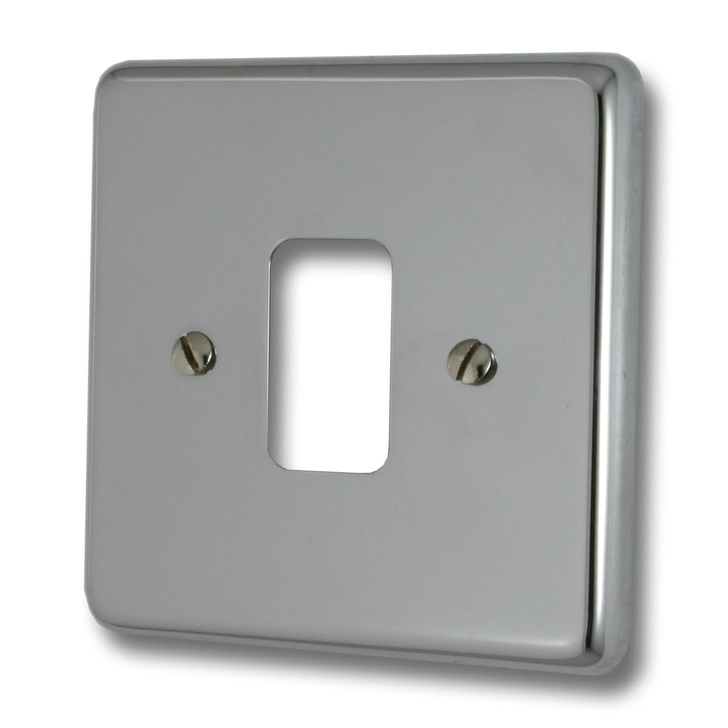 Contour Polished Chrome 1 Gang Grid Plate