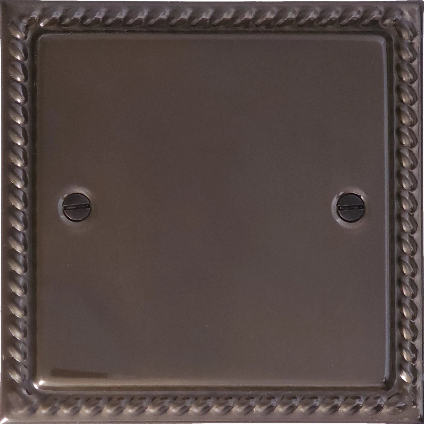 Georgian Medium Bronze 1 Gang Blank Plate