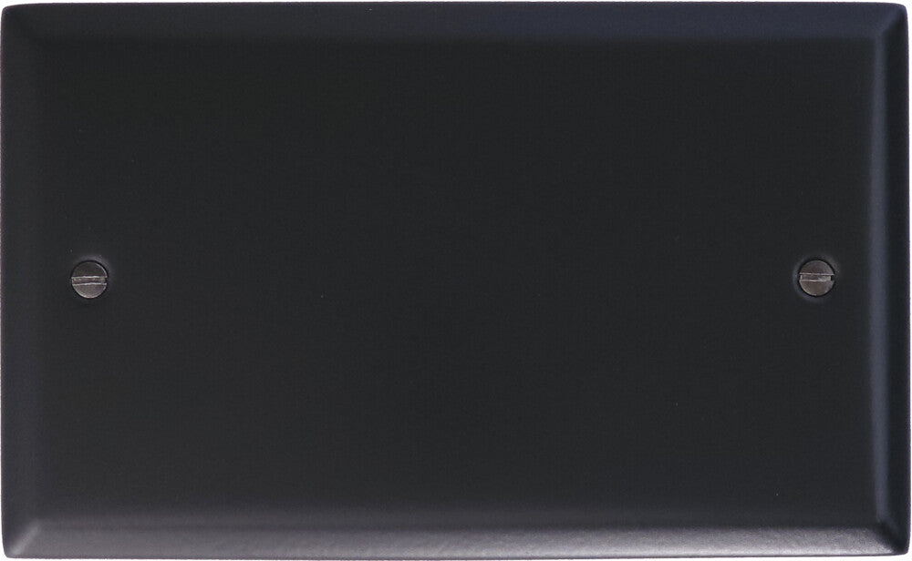 Spectrum Flat Black 2 Gang Blank