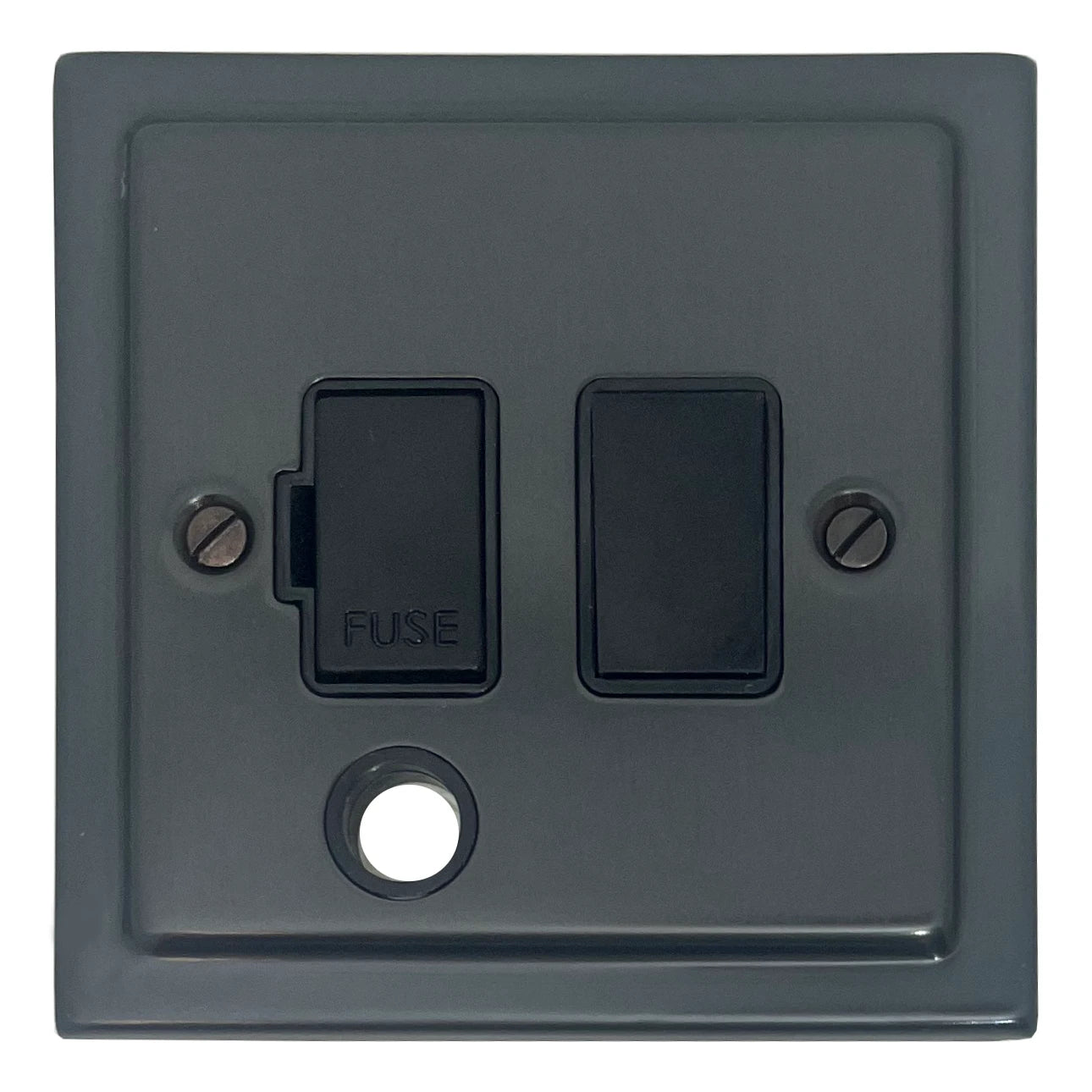 Victorian Black Bronze Switch Fused Spur & F/Out