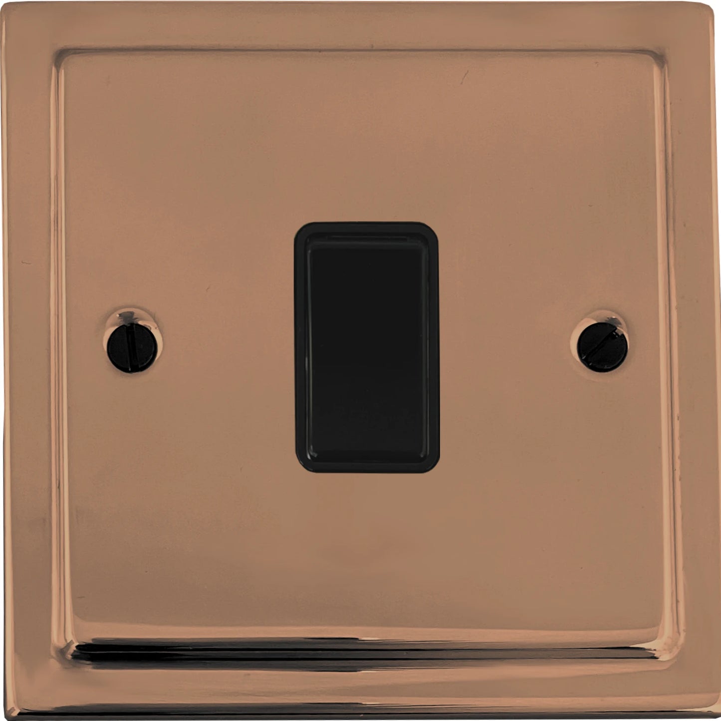 Victorian Polished Copper 1 Gang 2 Way Switch