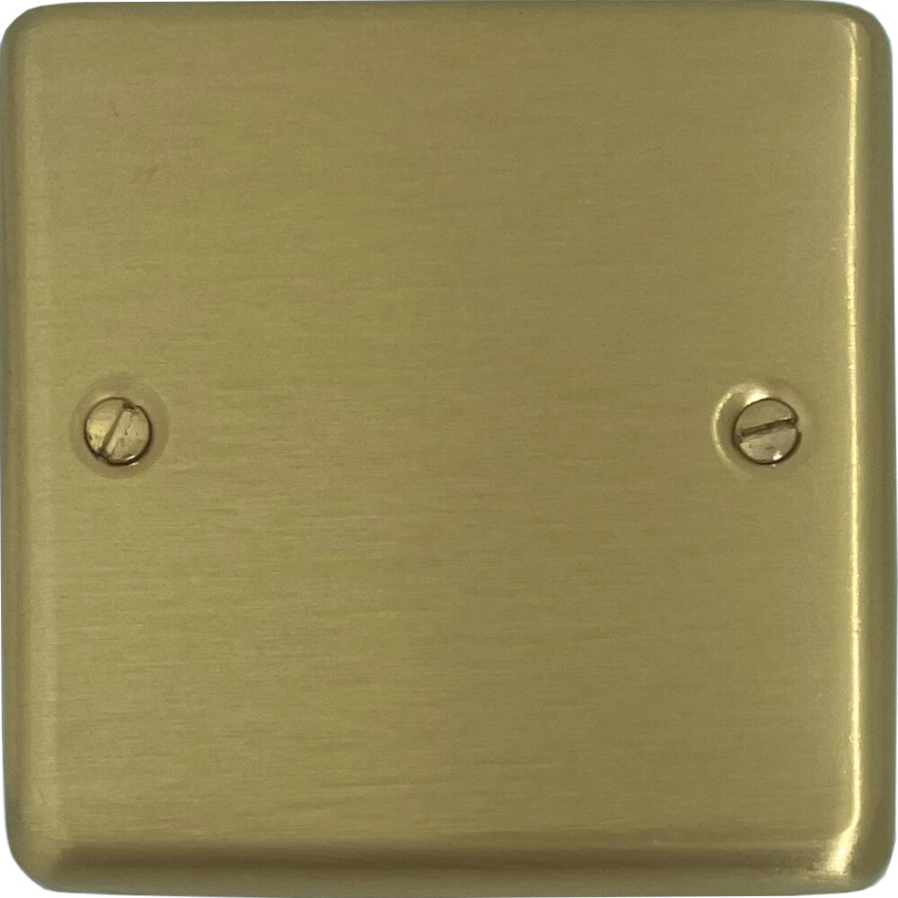 Contour Satin Brass 1 Gang Blank