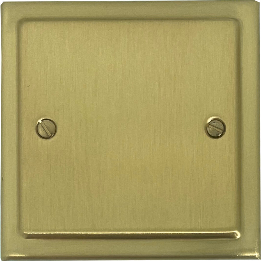 Victorian Satin Brass 1 Gang Blank