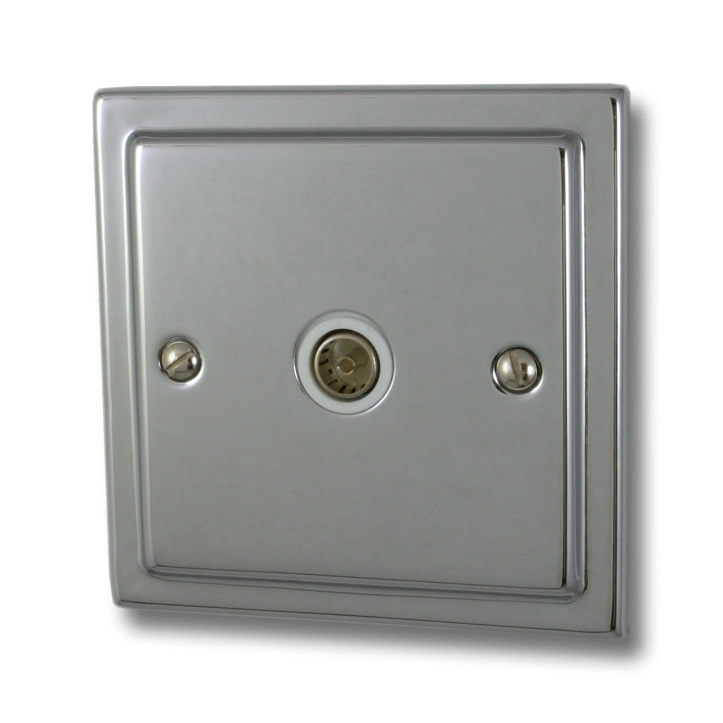 Victorian Polished Chrome 1 Gang Coax Point