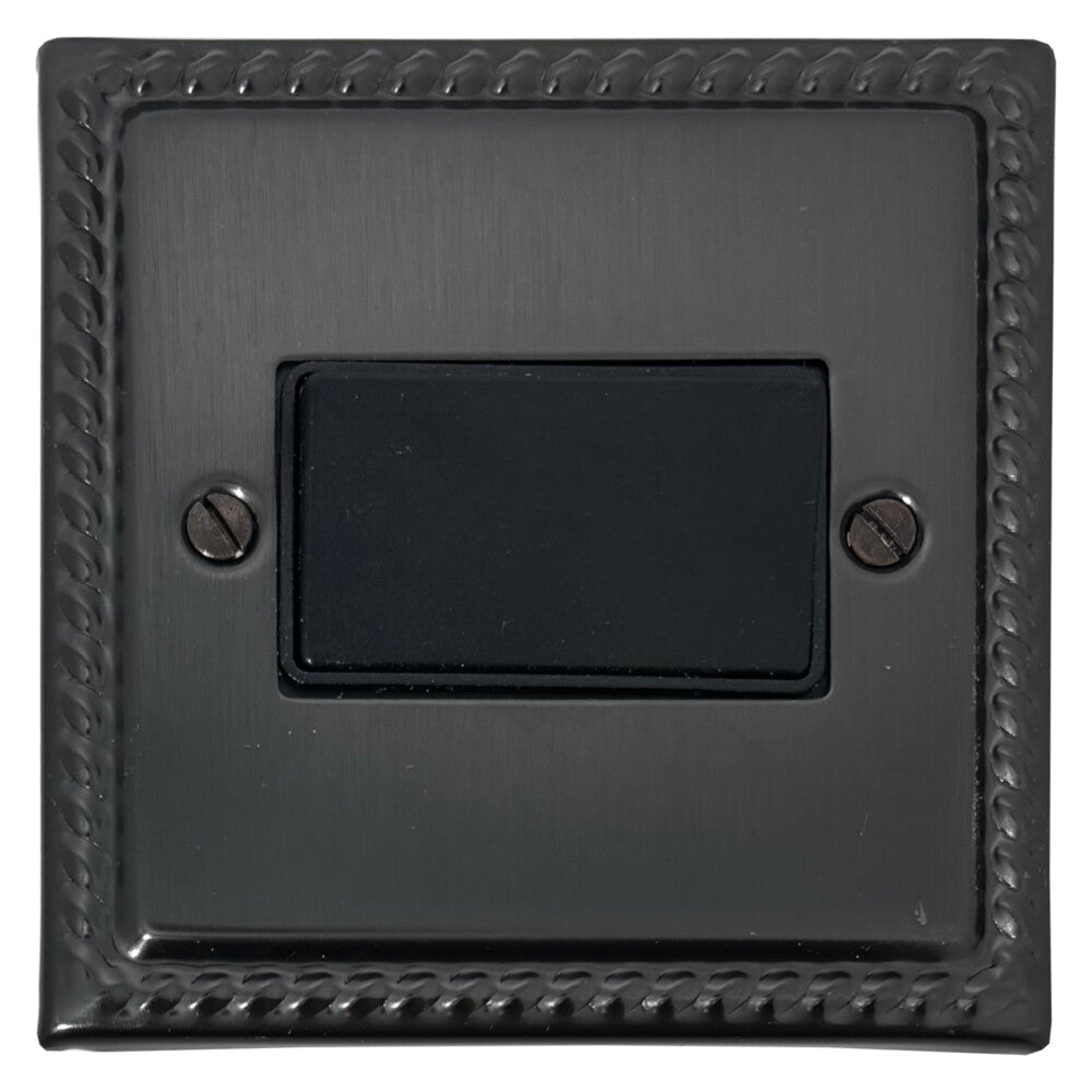 Georgian Black Bronze Fan Isolator (Black Switch)