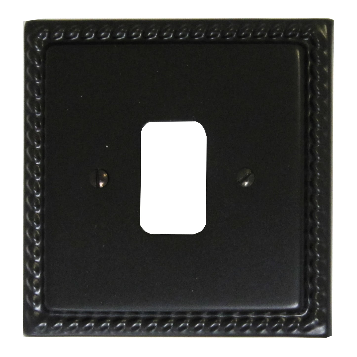 Georgian Flat Black 1 Gang 2 Way Grid Plate