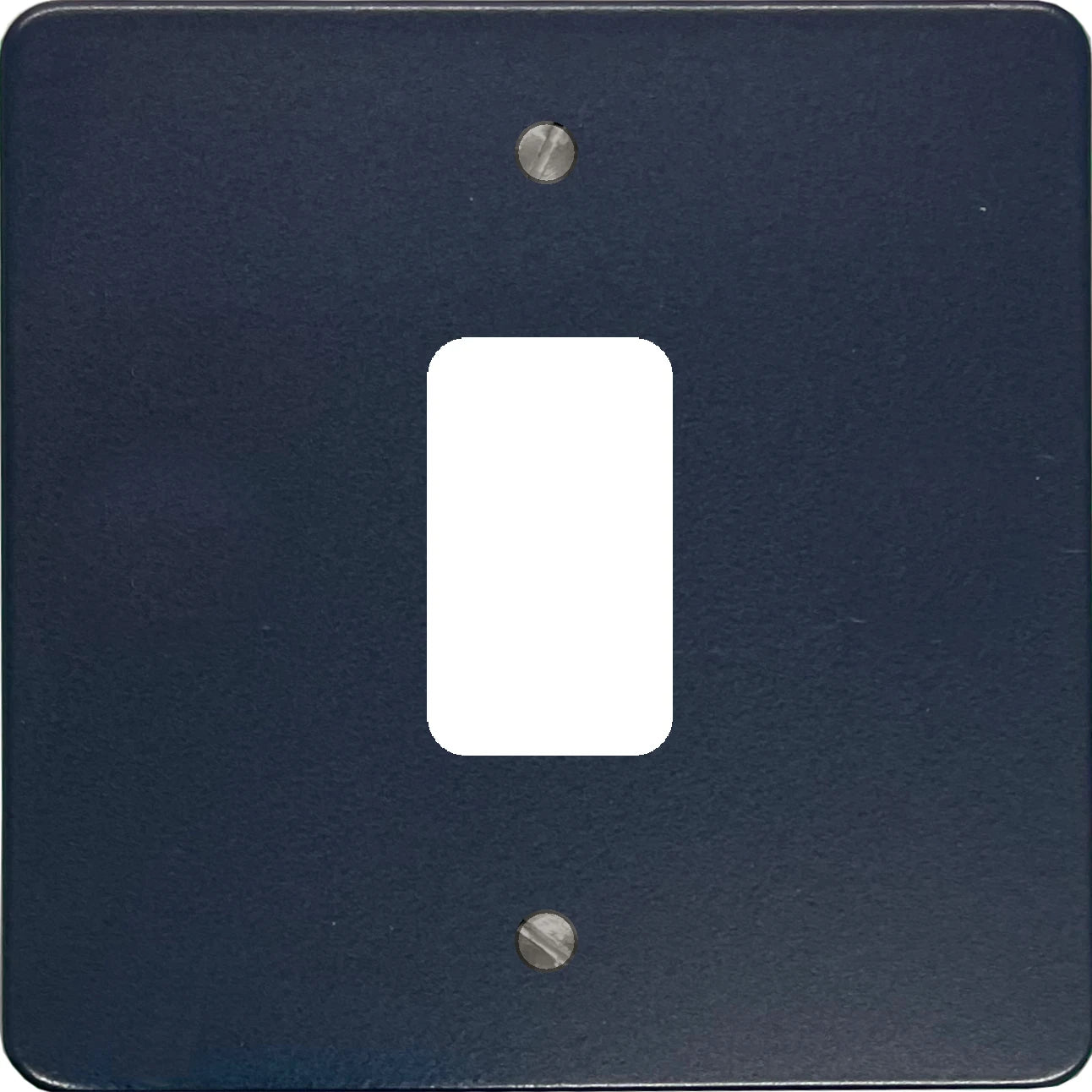 Flat Blue 1 Gang Grid Plate