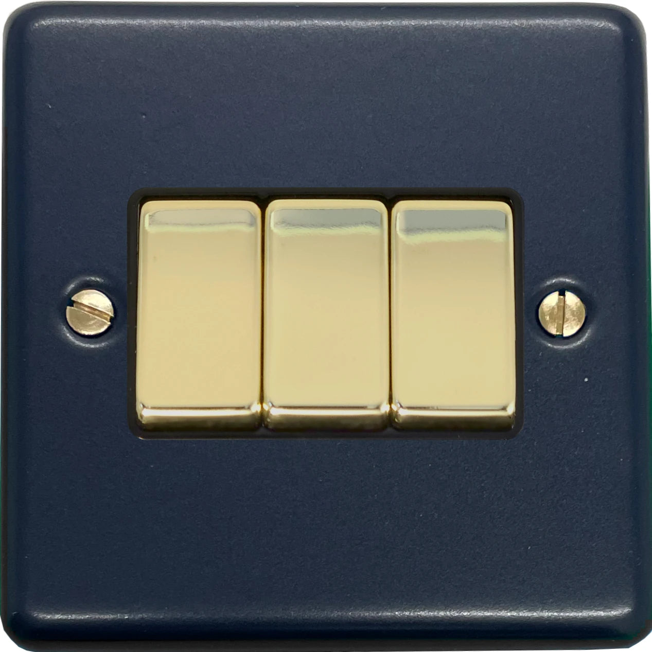 Contour Blue 3 Gang 2 Way Switch