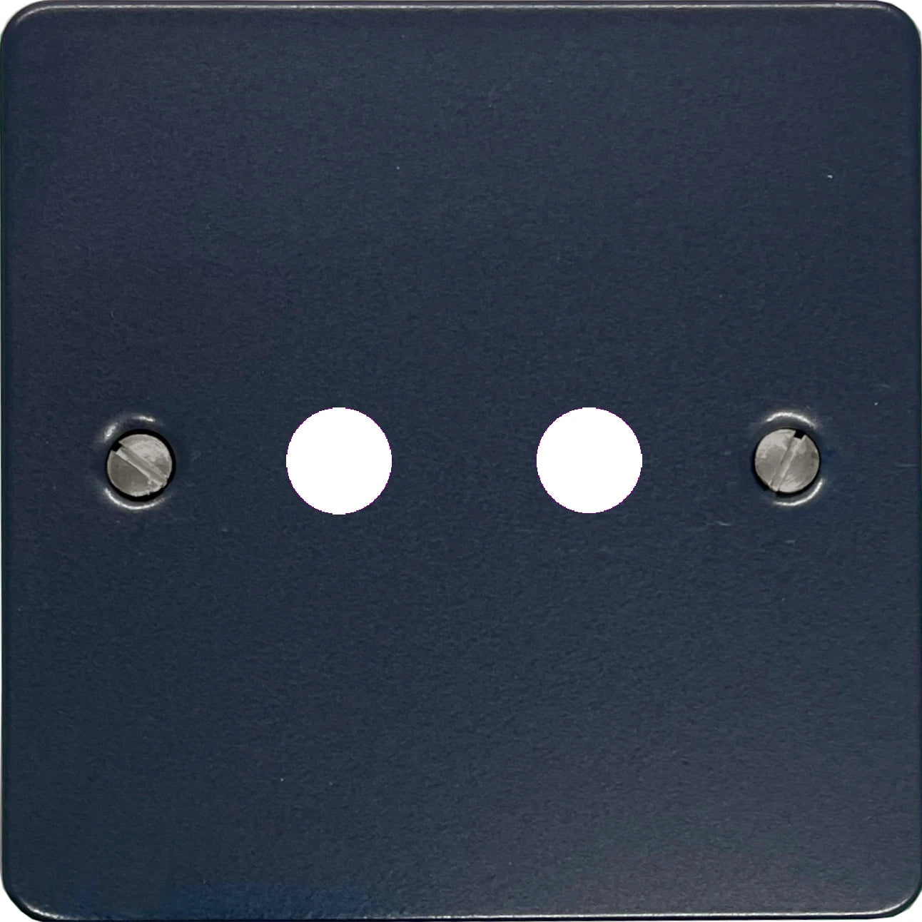 Flat Blue 2 Gang Grid Toggle Plate (Plate Only)