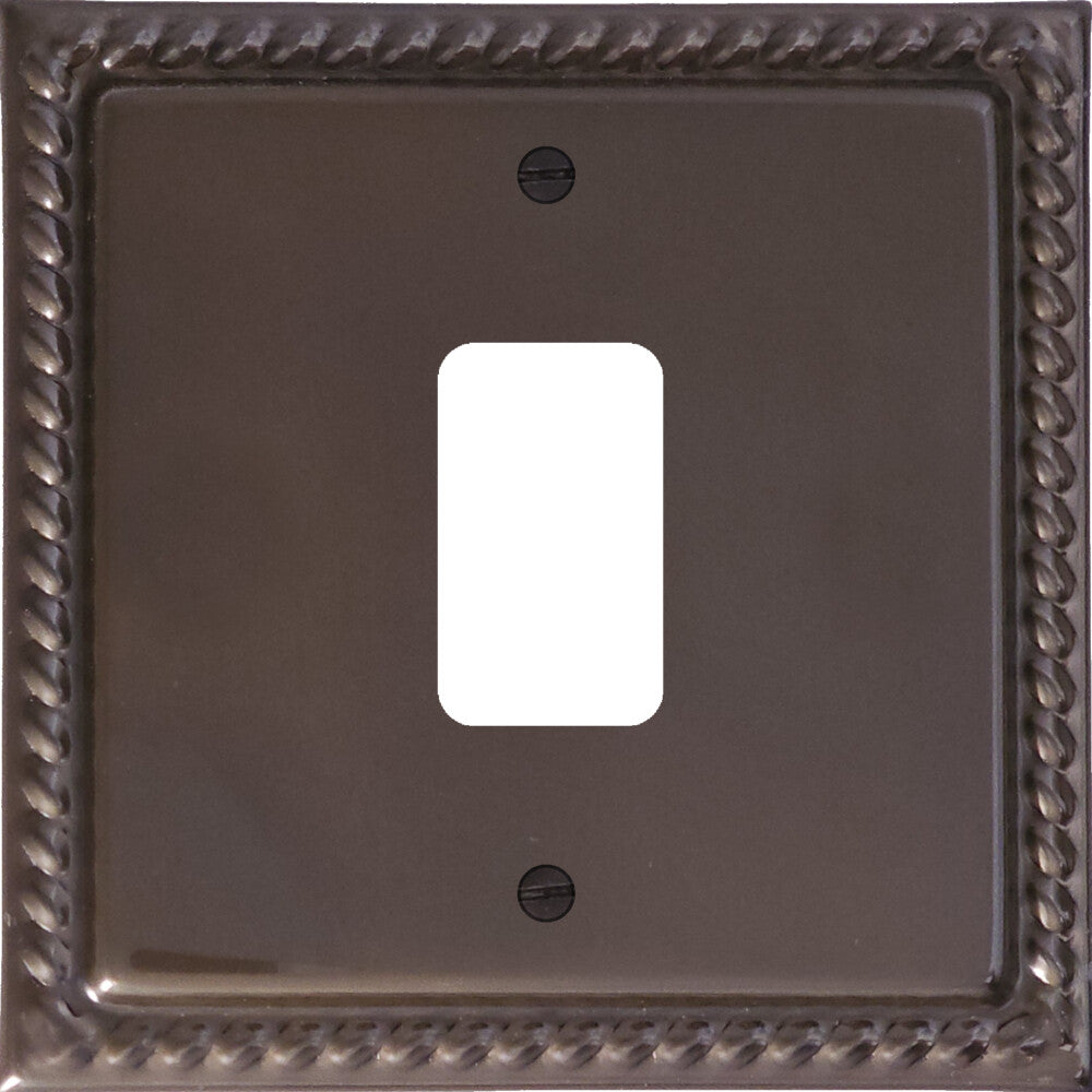 Georgian Medium Bronze 1 Gang Grid Plate