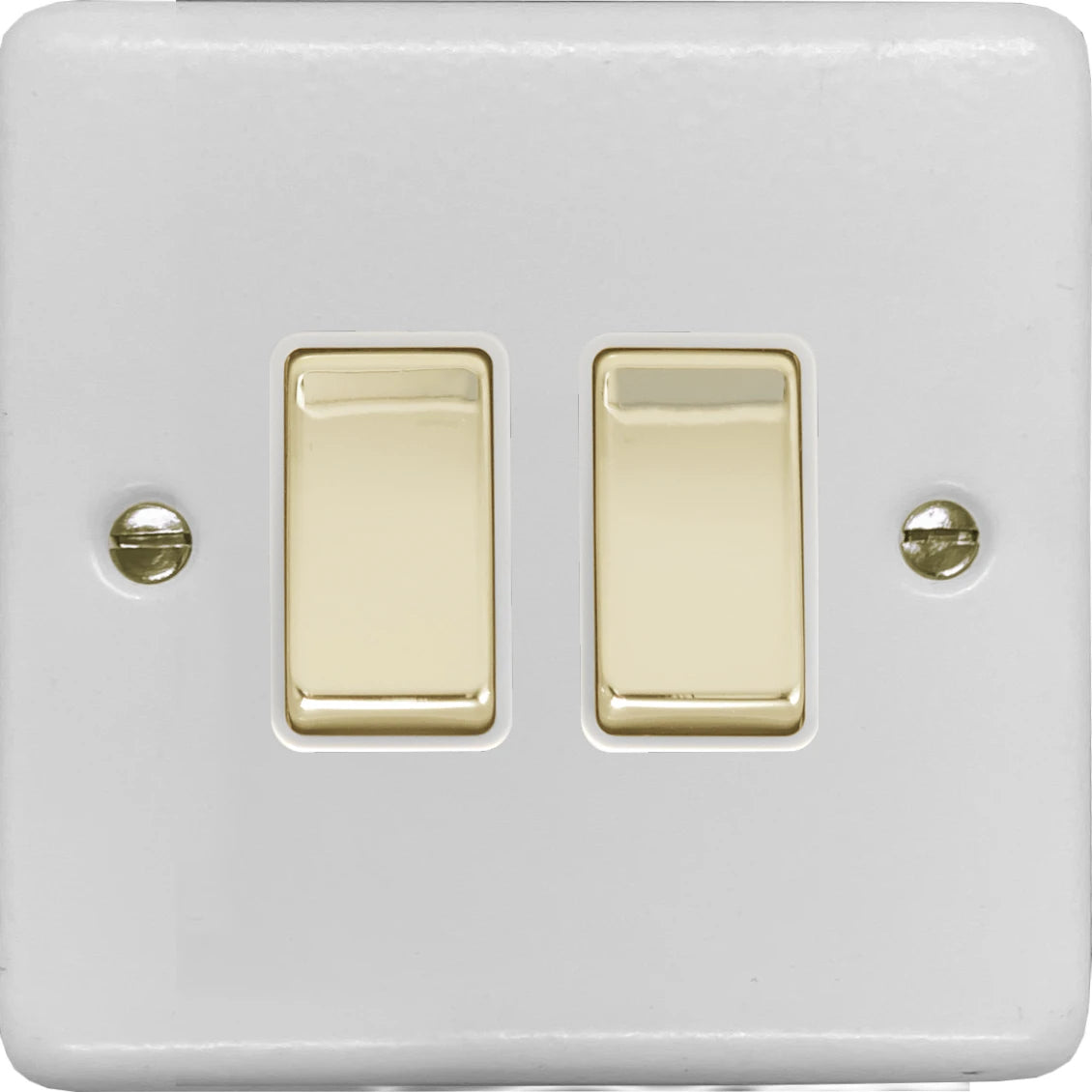 Contour Flat White Contour 2 Gang Switch