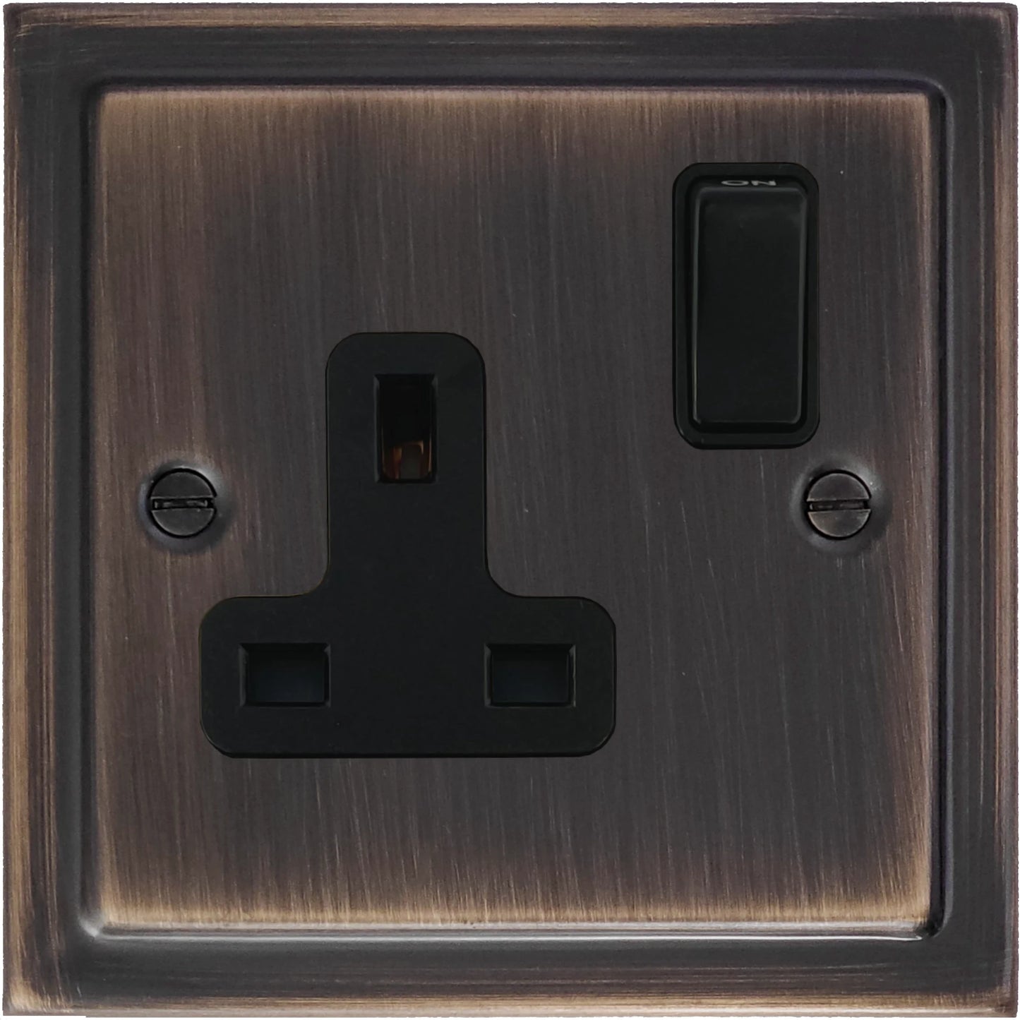 Victorian Antique Copper 1 Gang Switch (Black Switch)