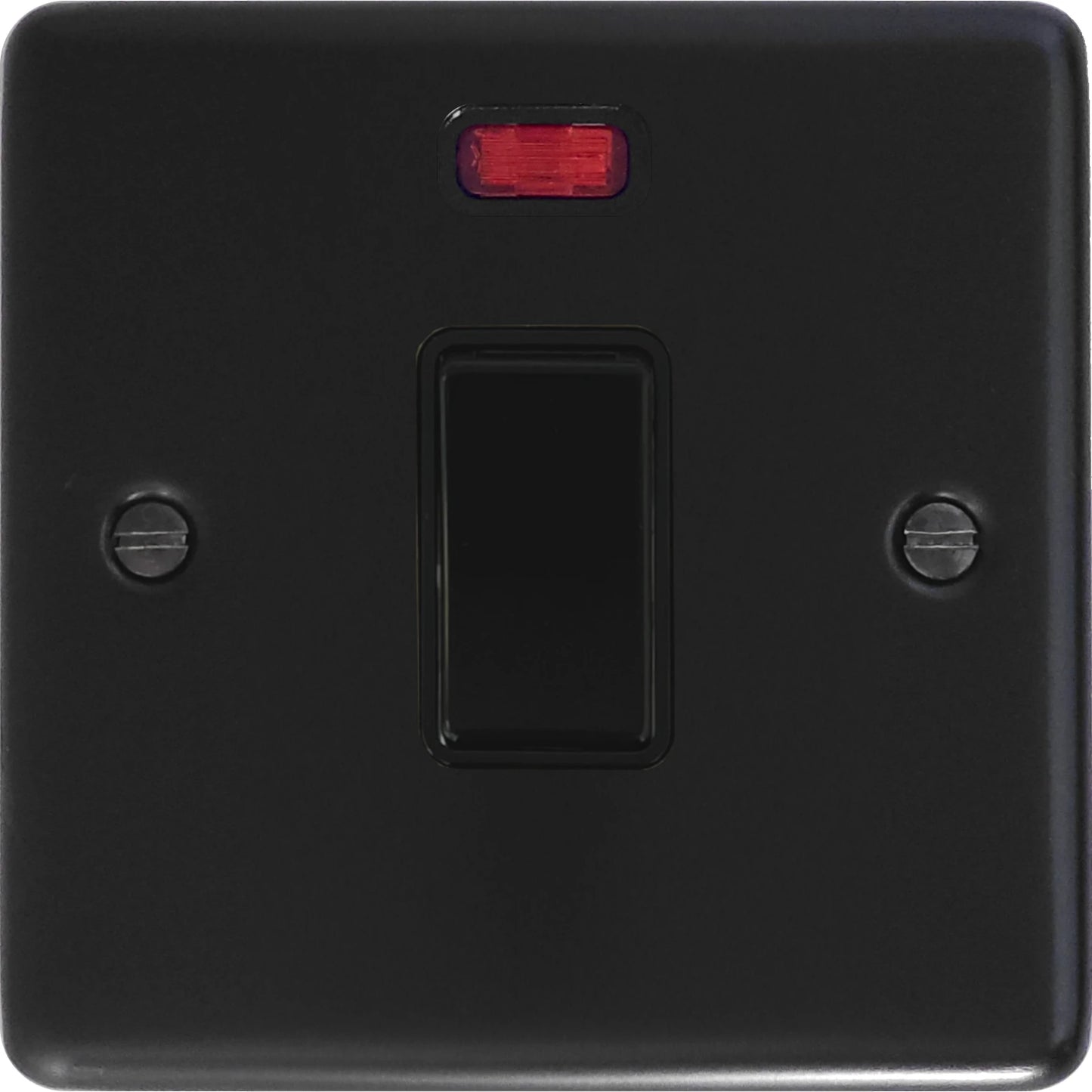 Contour Flat Black 20 Amp DP Switch (Black Switch)