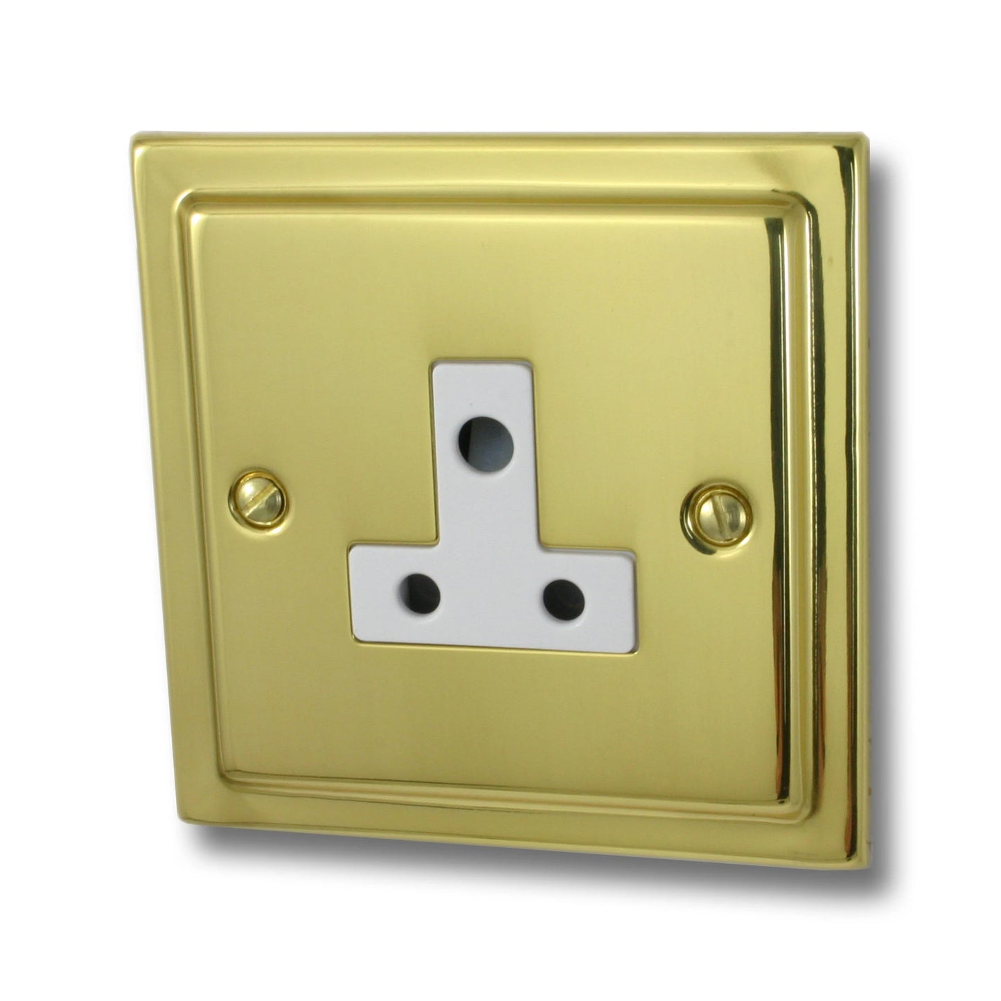 Victorian Polished Brass 5 Amp Socket