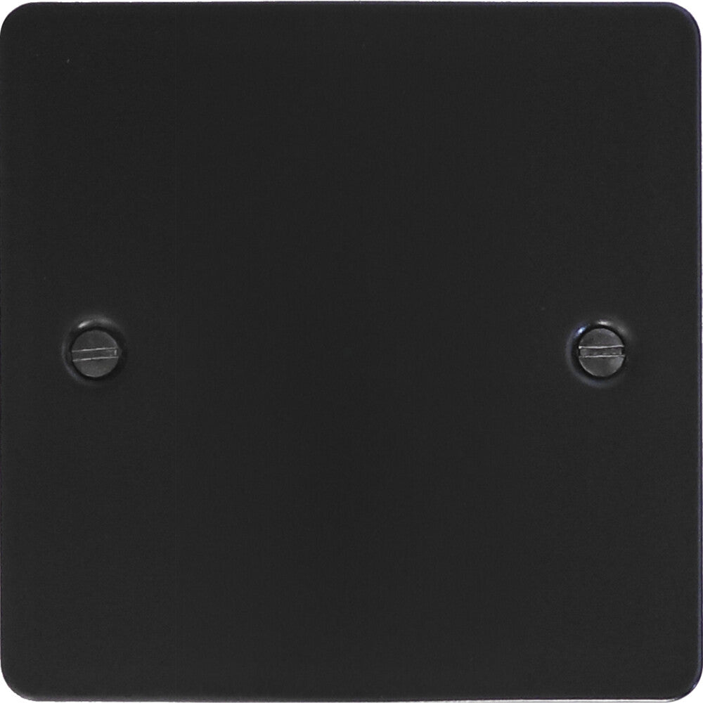Flat Matt Black 1 Gang Blank