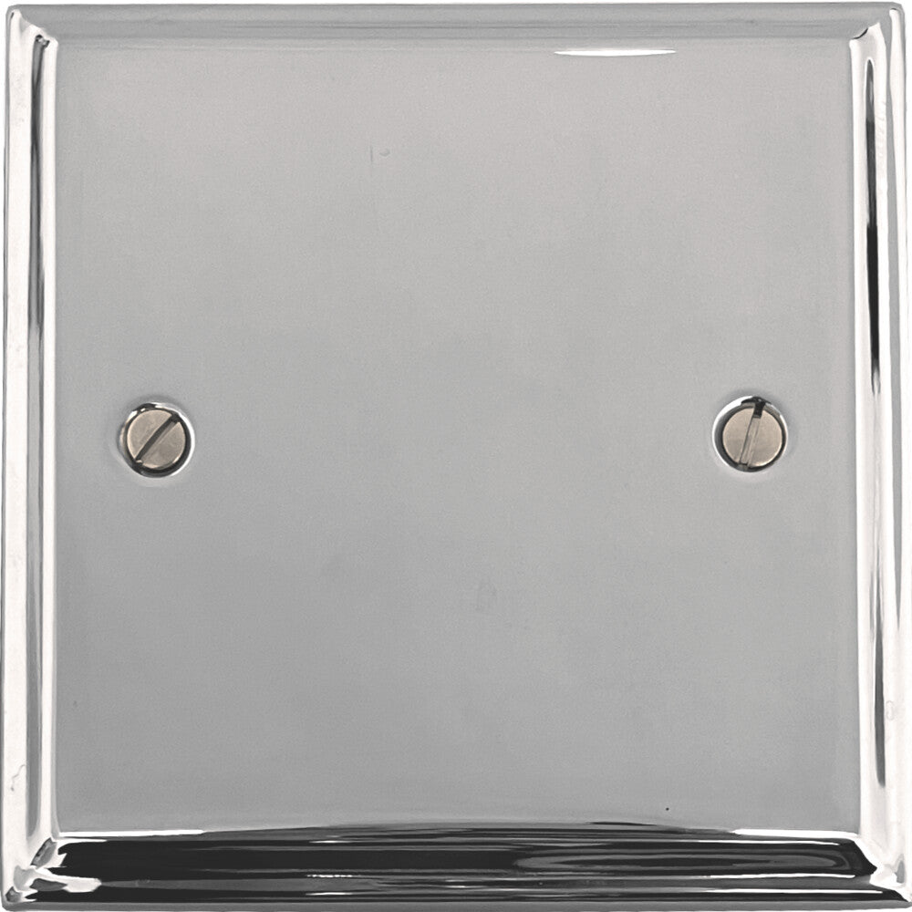 Deco Polished Chrome 1 Gang Blank