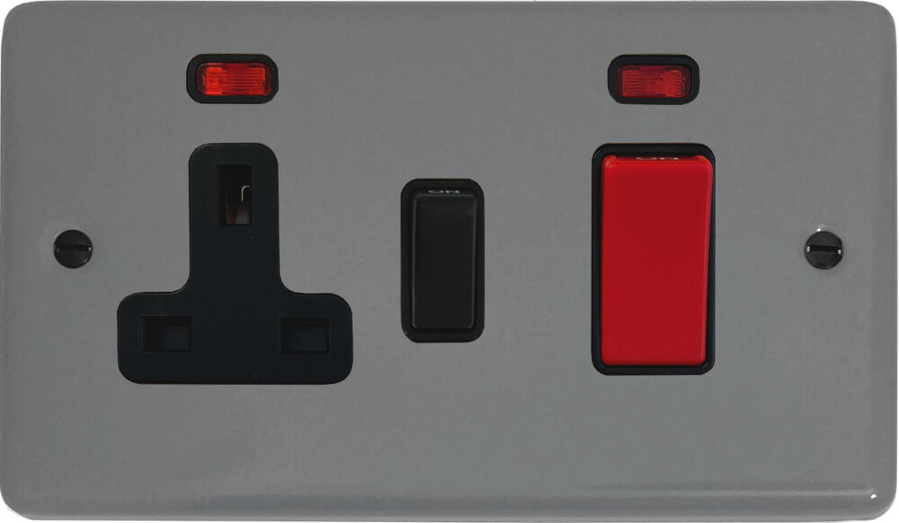 Contour Light Grey Cooker Socket