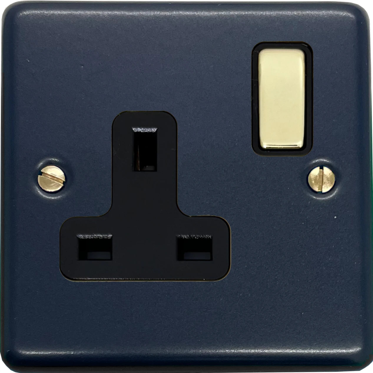 Contour Blue 1 Gang Switched Socket