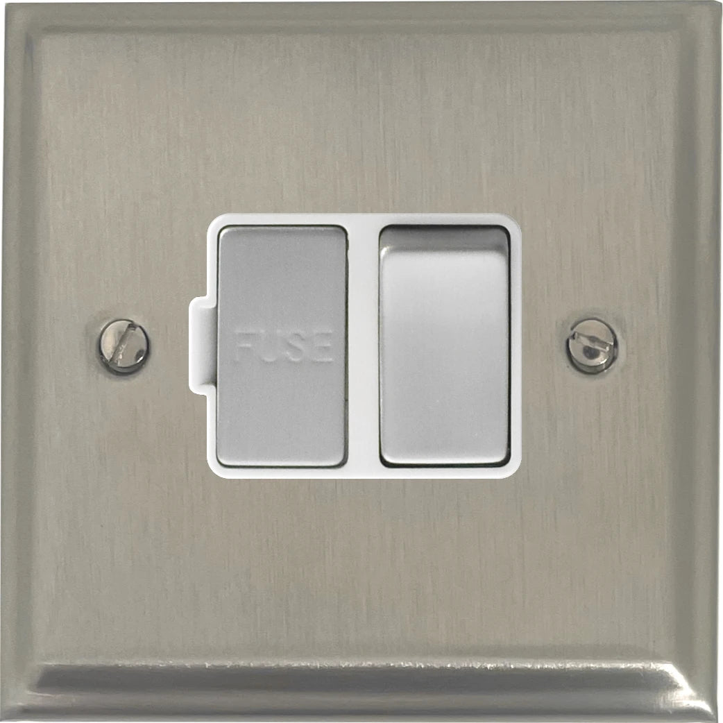 Deco Satin Nickel Switch Fused Spur