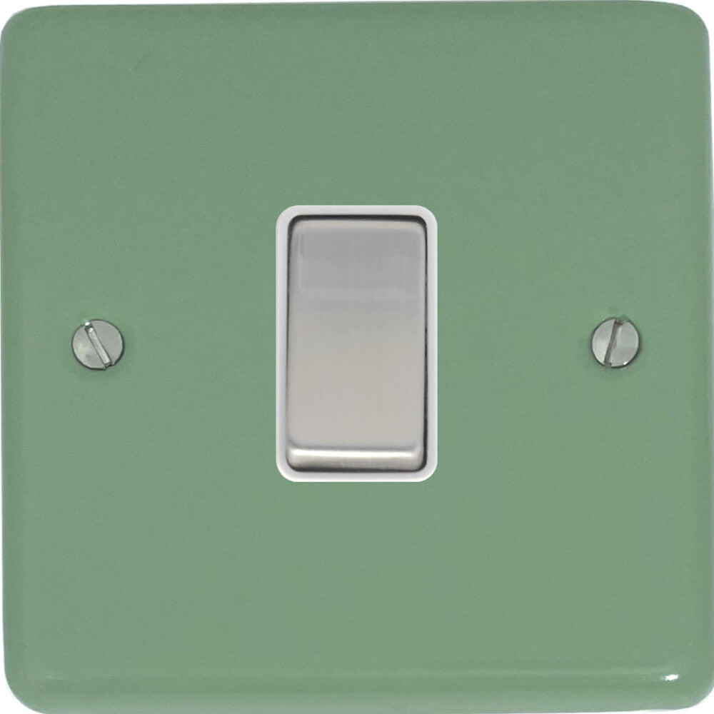 Classic Sage Green Intermediate Switch (Satin Chrome Switch/White Insert)