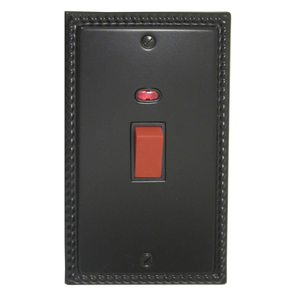 Georgian Flat Black 45 Amp Dp Switch